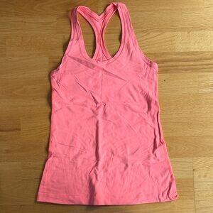 lululemon athletica Coral Pink Racerback Tank Top